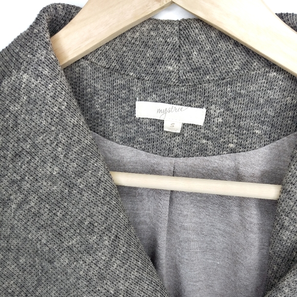 Mystree Asymmetrical Zip-up Sweater Jacket - Picture 2 of 5